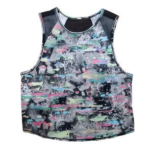 Lululemon Sculpt Cropped Tank Top Size 6? Paint Drift Multi Sleeveless 34" Bust